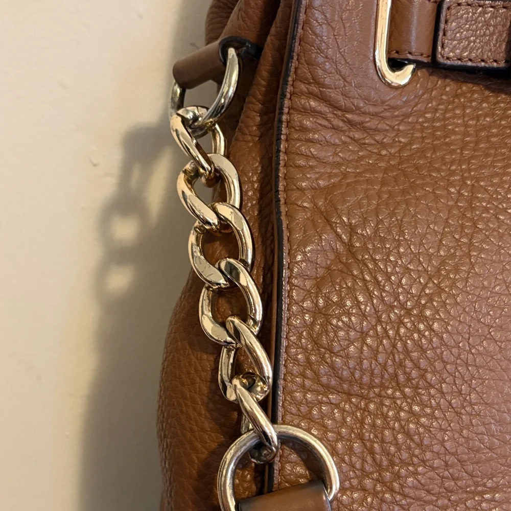 Michael Kors Hamilton Tan Leather Satchel